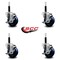 Service Caster 3.5'' Solid Poly Swivel 3/4'' Expanding Stem Caster Set with Brake, 4PK SCC-EX20S3514-SPUS-TLB-34-4 - alternate 3